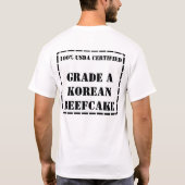100%の等級韓国のBeefcake Tシャツ (裏面)