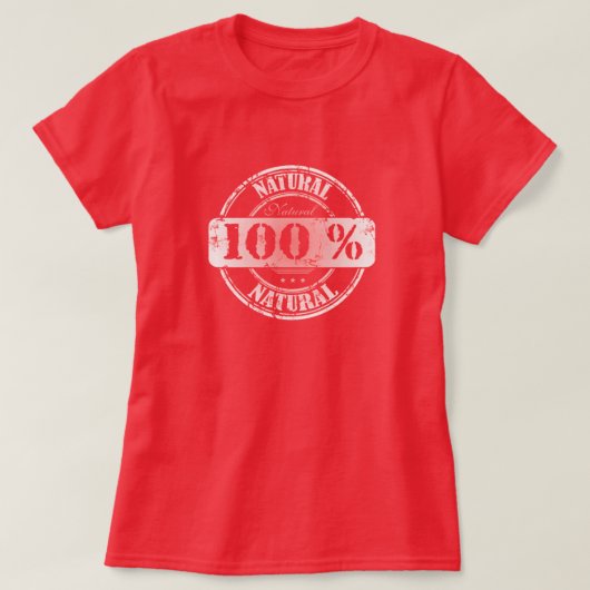 100%の自然なTシャツ Tシャツ (デザイン正面)