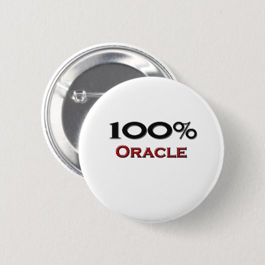 100%のOracle 缶バッジ (正面&裏面)