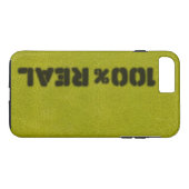 100%りんご実在グリーンレザー外観 Case-Mate iPhoneケース (裏面(横))