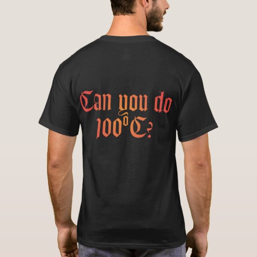 100℃を耐えられる?バックTシャツ 1 Tシャツ (裏面)