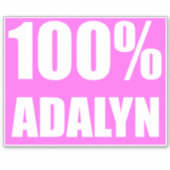 100% アダリン シール (正面)