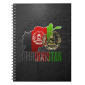 [100]アフガニスタン：COA、国旗と地図 ノートブック (正面)