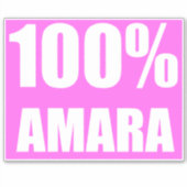 100%アマラ名 シール (正面)