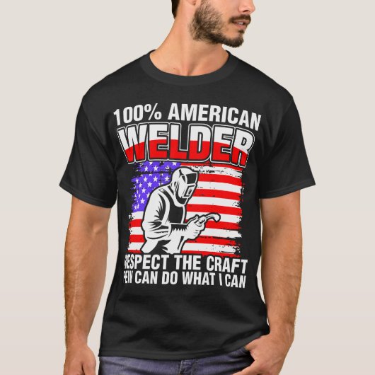 100%アメリカ溶接機 Tシャツ (正面)