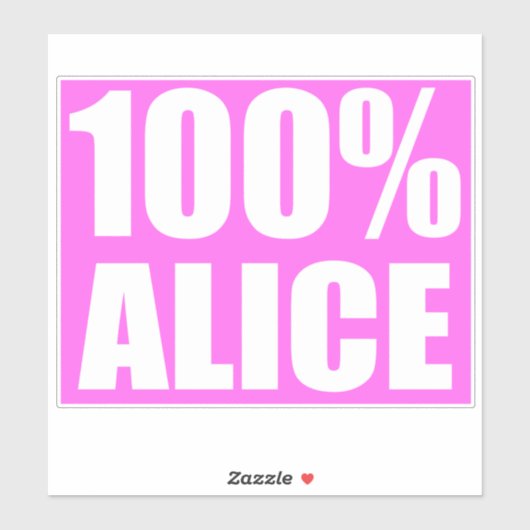 100%アリス名 シール (シート)