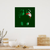 100%アルジェリア – 私の足の底にアルジェリア。 ポスター (キッチン)