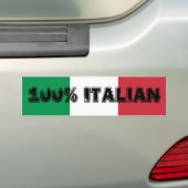 100%イタリアステッカー バンパーステッカー (車上)
