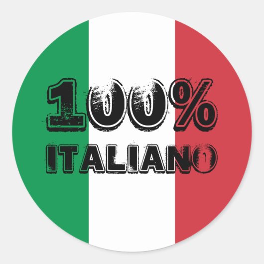 100% イタリア製 ステッカー (正面)