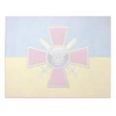 [100]ウクライナの地上軍エンブレム ノートパッド (正面)