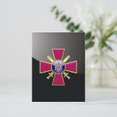 [100]ウクライナの地上軍エンブレム ポストカード (スタンド正面)