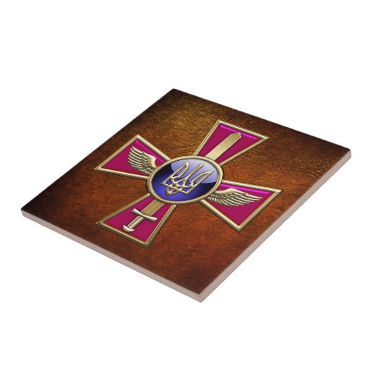 [100]ウクライナ空軍エンブレム タイル (側面)