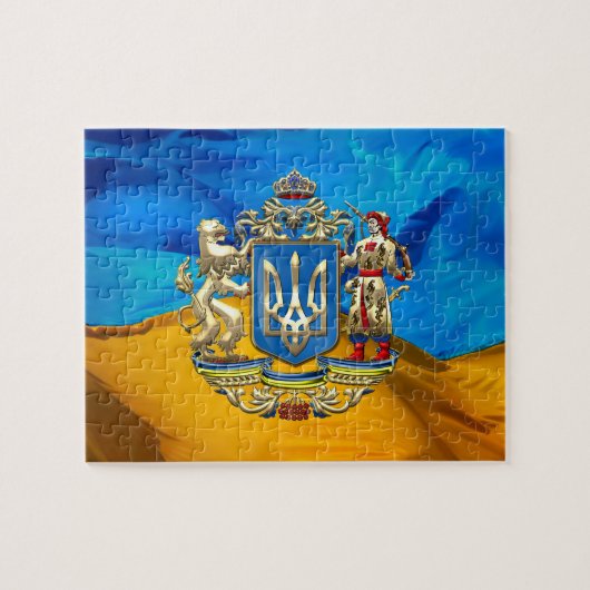 [100]ウクライナ: 提案されたより素晴らしい紋章付き外衣 ジグソーパズル (横)