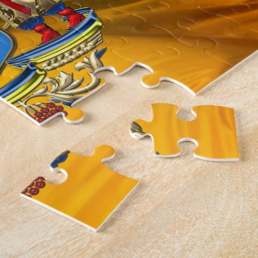 [100]ウクライナ: 提案されたより素晴らしい紋章付き外衣 ジグソーパズル (側面)