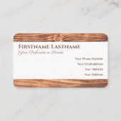 100%エレガント天然木オーガニックスタイル 名刺 (裏面)