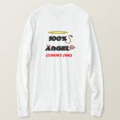 100％エンジェル（信じて）Tシャツ Tシャツ (デザイン裏面)