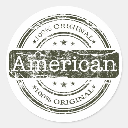 100%オリジナルアメリカ人、Lyserty著 ラウンドシール (正面)