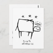 100% オーガニック ポストカード (正面/裏面)