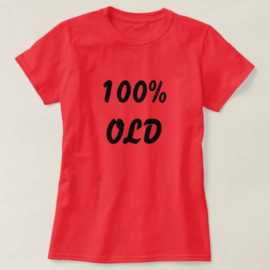 100% オールド ディープ レッド Tシャツ (デザイン正面)