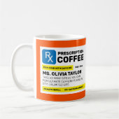 100%カスタマイズ可パーソナライズされた能おもしろいな処方箋 コーヒーマグカップ (左)