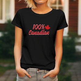 100% カナダ人 Tシャツ