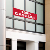 100%ガソリンビジネス屋外カスタムバナー看板 横断幕 (ビルの外側)