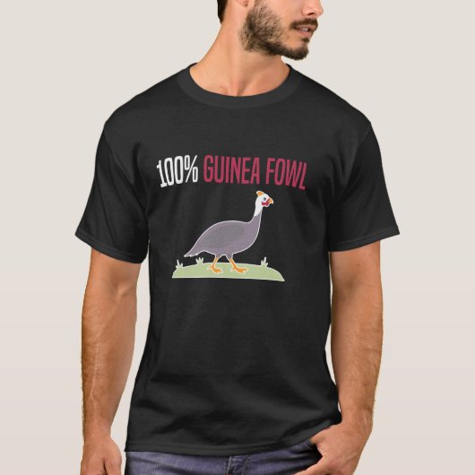 100 ギニアフール にわとり 鳥 Tシャツ (正面)
