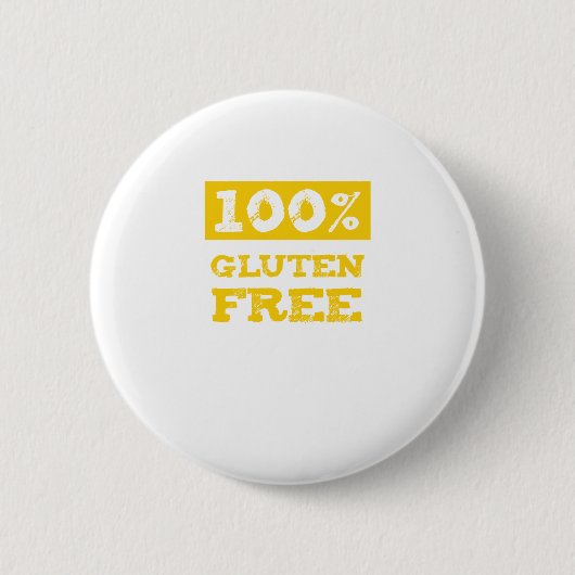 100%グルテンフリー 缶バッジ (正面)