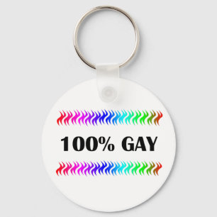 100%ゲイ キーホルダー