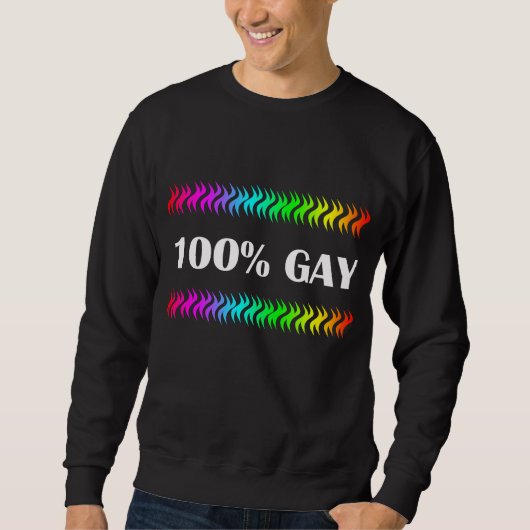 100%ゲイ スウェットシャツ (正面)