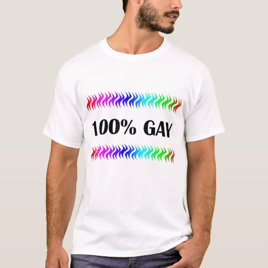 100% ゲイ Tシャツ (正面)