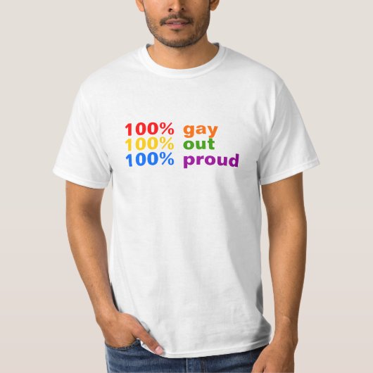 100% ゲイ Tシャツ (正面)