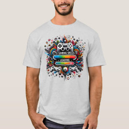 100% ゲーミングスキル完全ロード レインボーエクスプロージョン Tシャツ
