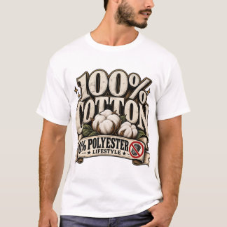 100% コットン / 0% ポリエステル ライフスタイル Tシャツ