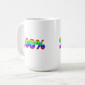 100% コーヒーマグカップ (正面左)