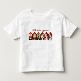 100%サンタ承認クリスマス幼児Tシャツ トドラーTシャツ
