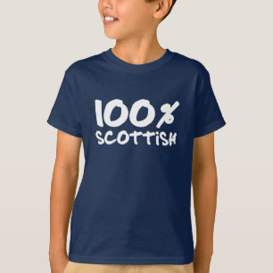 100% スコットランド子供Tシャツ Tシャツ