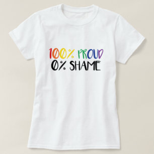 100%ゼロ誇りを持った恥Tシャツ Tシャツ