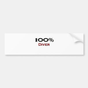 100%ダイバー バンパーステッカー