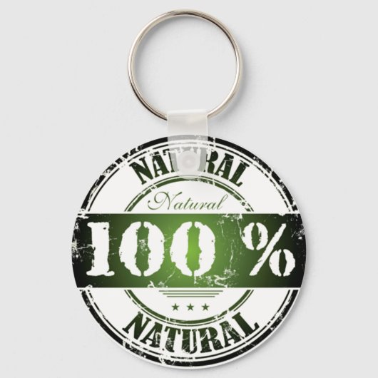 100%ナチュラルキーチェーン キーホルダー (正面)
