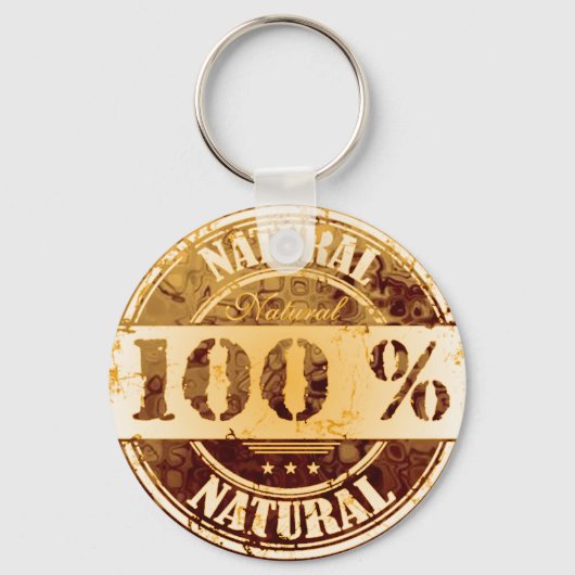 100%ナチュラルキーチェーン キーホルダー (正面)