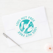 100%ナットフリーカラカスタマイズーラベル ラウンドシール (封筒)