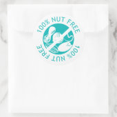 100%ナットフリーカラカスタマイズーラベル ラウンドシール (バッグ)