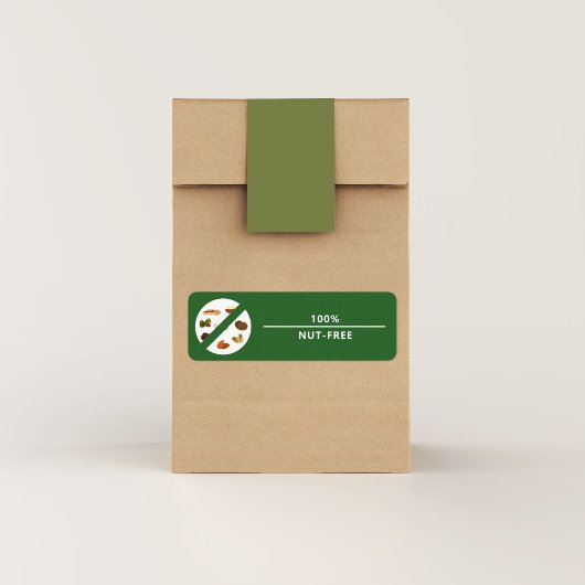 100%ナットフリー製品ラベルシール ラベル