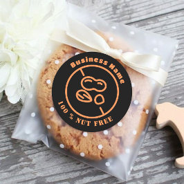 100%ナットフリーNoナット食品カスタムラベル ラウンドシール