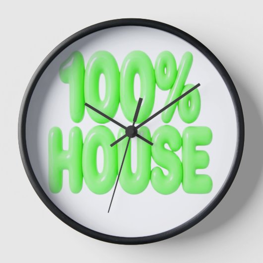 100% ハウスグリーンフォント 壁時計 (正面)