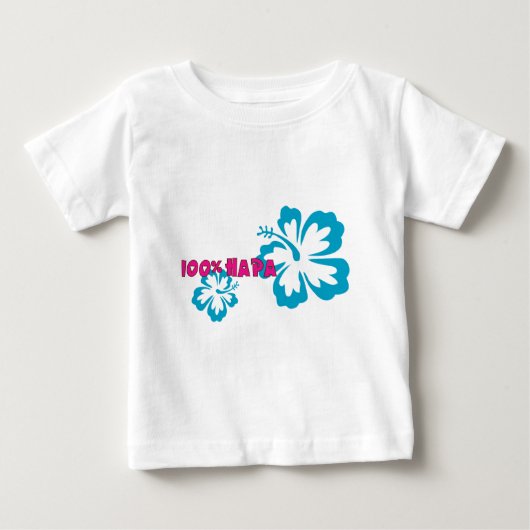 100%ハパ（ハイビスカス付） ベビーTシャツ (正面)