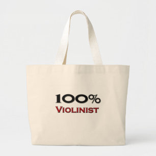 100%バイオリン奏者 ラージトートバッグ