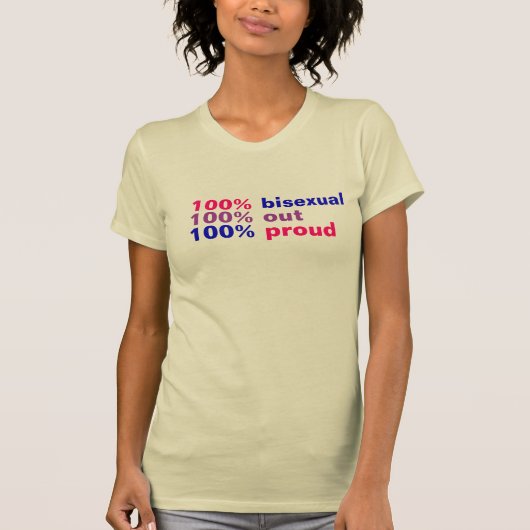 100% バイセクシャル Tシャツ (正面)
