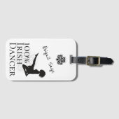 100%パーソナライズされたアイリッシュダンサーソフトシューダンス ラゲッジタグ (正面横)